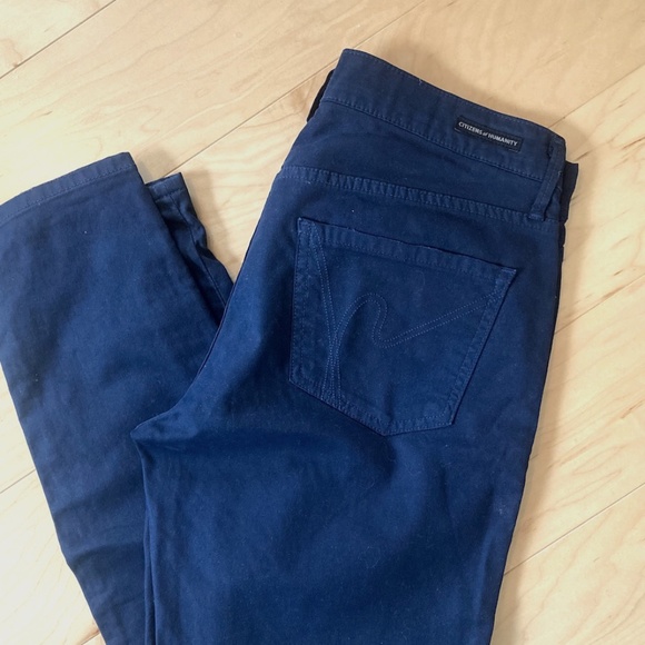 Citizen of Humanity Jeans Cropped Navy - Picture 1 of 4